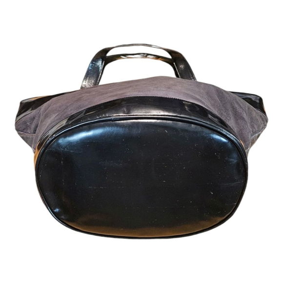 Bally Black & Gray Suede and Leather Satchel Bag - Picture 6 of 14